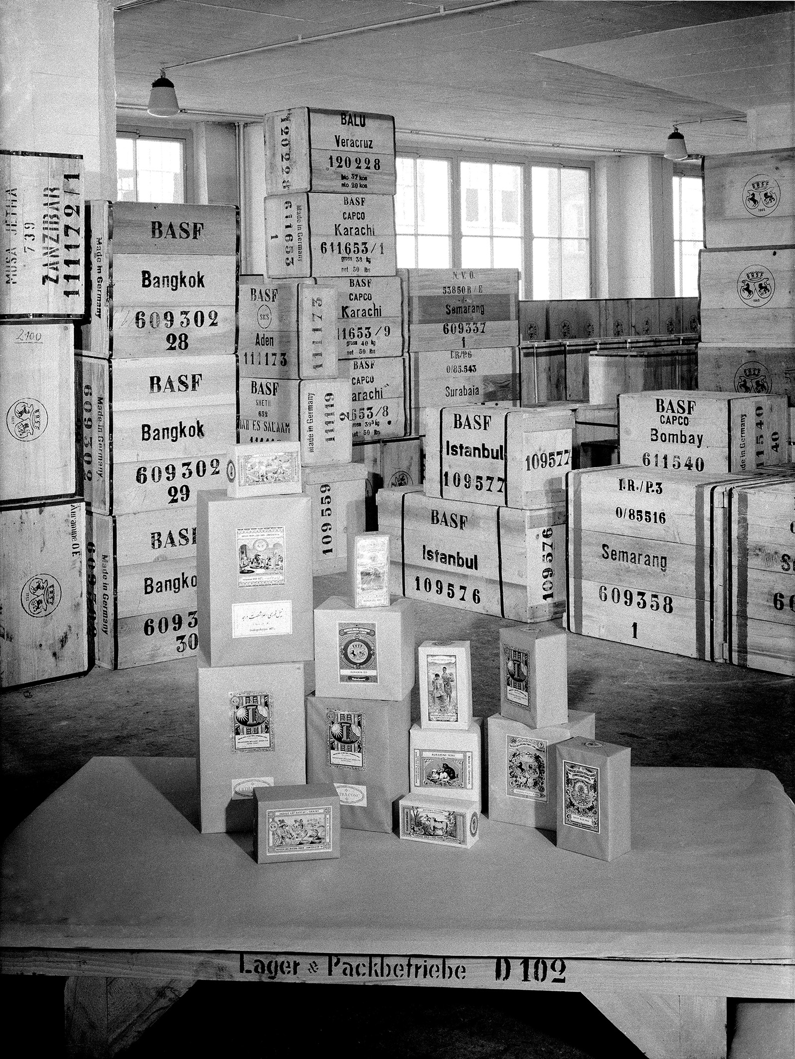 BASF-Verpackungen Ausland, 1951© BASF